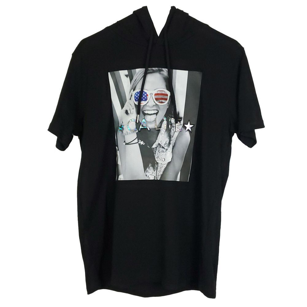 Rings Cali Life M‎ Medium Hooded Shirt 3D Iridescent Logo Japanese Brand NWT